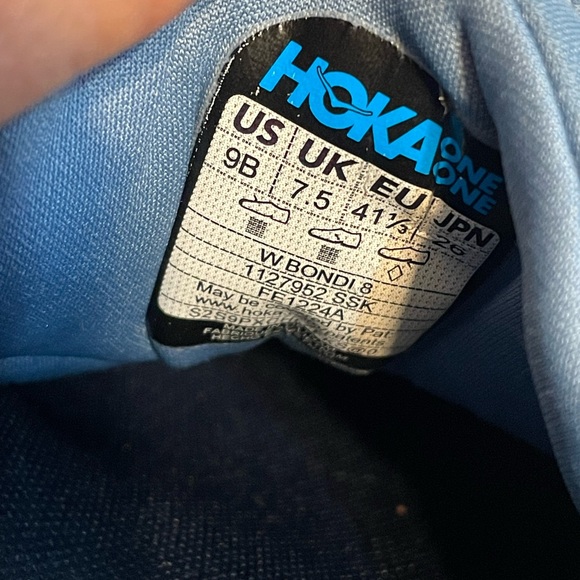 Hoka One One HOKA Bondi 8 Sky Blue and Pink Athletic Women Sneakers Shoes Sz 9B - Picture 7 of 9